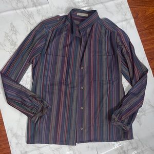 Vintage 80s  planet purple button up shirt